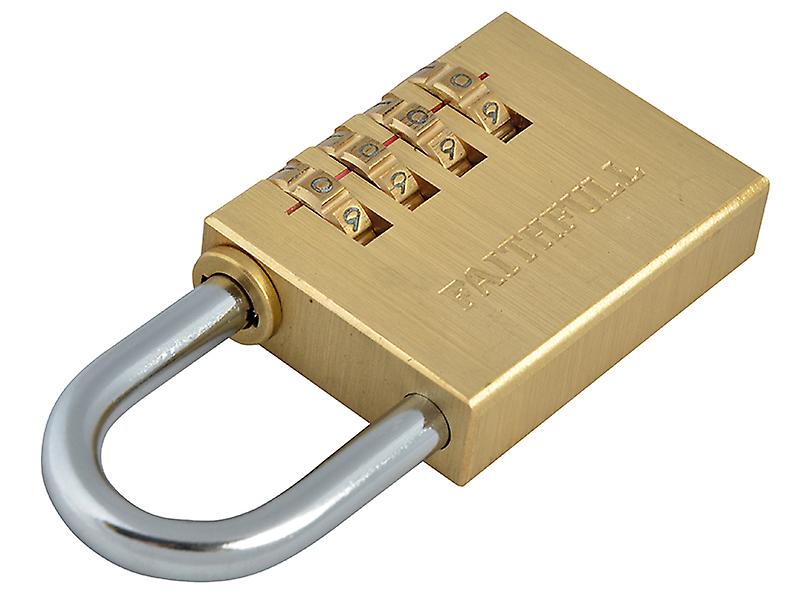 Faithfull Brass Combination Padlock 38mm FAIPLB38COM