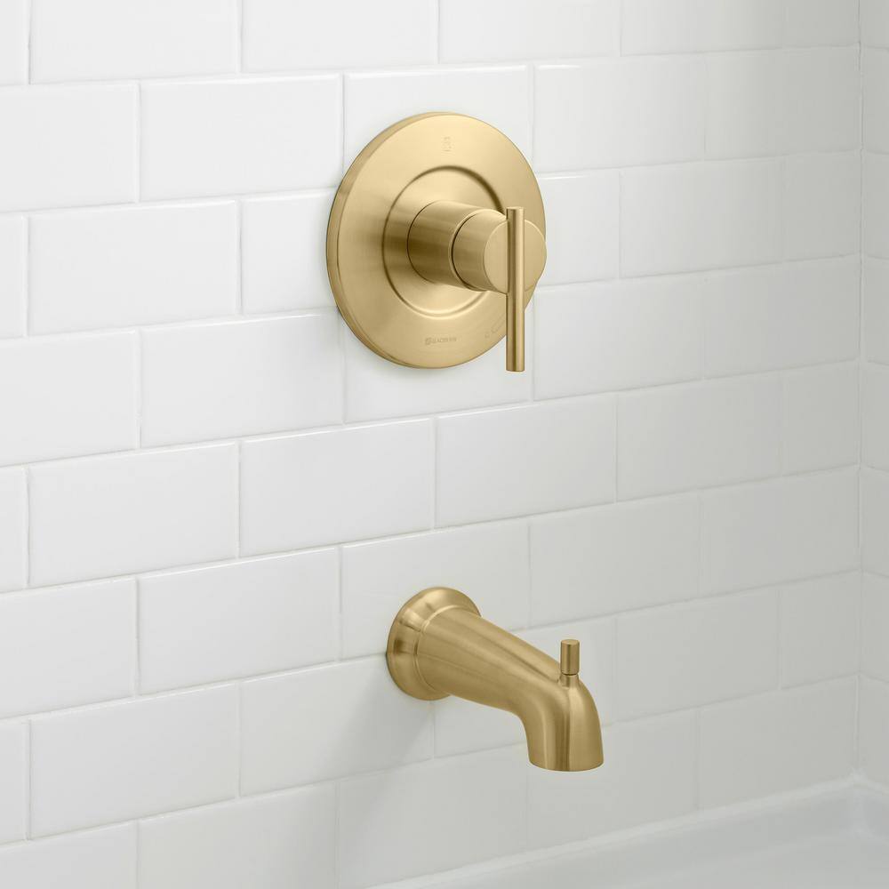 Glacier Bay Dorind Single-Handle 1-Spray Tub and Shower Faucet in Matte Gold (Valve Included) HD873X-5D4405