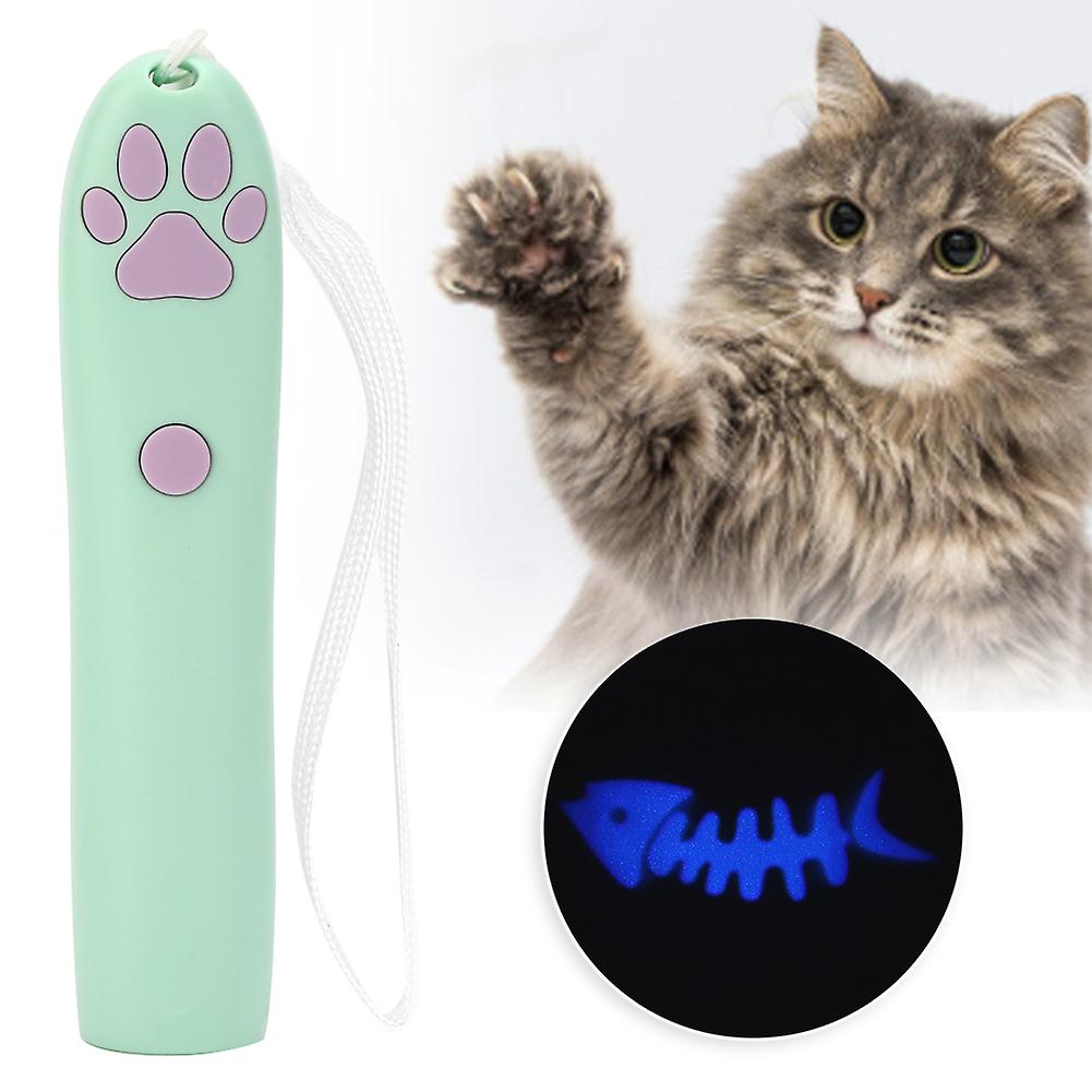 Pet Cat Claw Print Teaser Toy Projector Pen For Pet Playing Interactive Funny Exercise Training Toysgreen