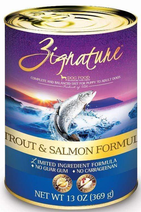 Zignature Trout and Salmon Limited Ingredient Formula Single Canned Do