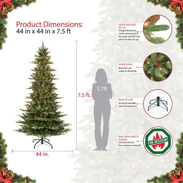 Puleo International 7.5' Slim Christmas Tree