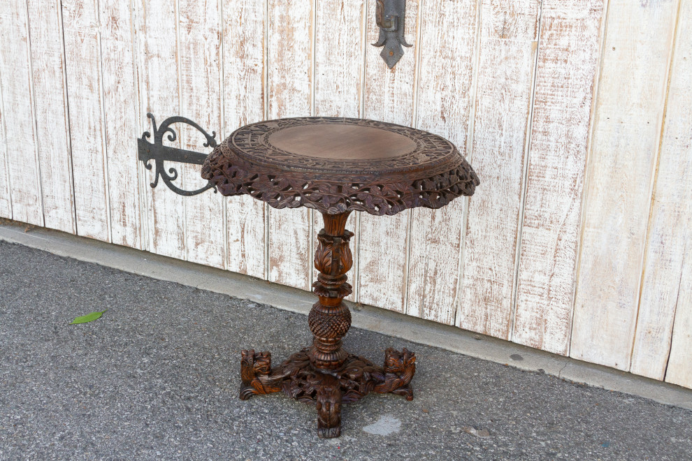 Extraordinary Anglo Indian Rosewood Center Table   Mediterranean   Side Tables And End Tables   by De cor  Houzz