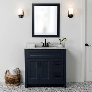 Home Decorators Collection Ridge 36 in. W x 21.6 in. D x 34 in. H Bath Vanity Cabinet without Top in Deep Blue RG36-DB