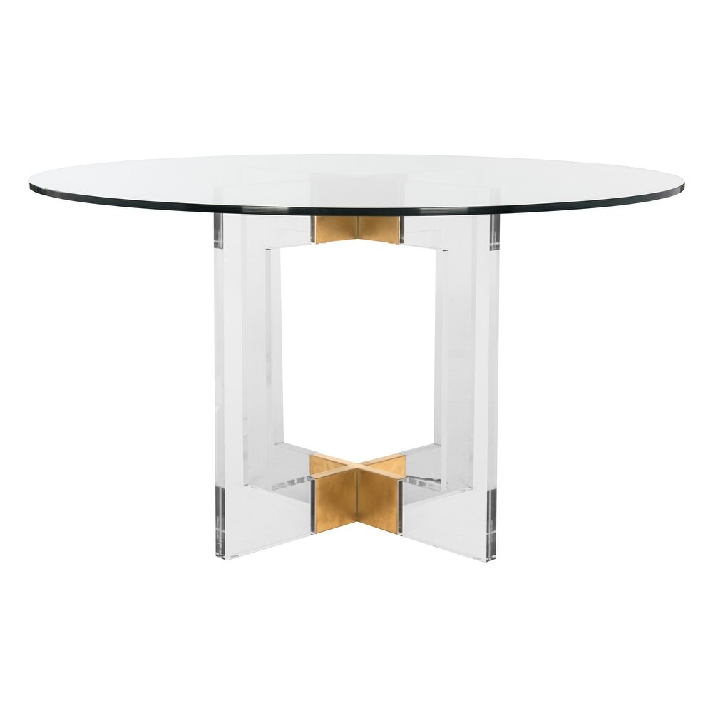 SAFAVIEH Couture Xevera Round Acrylic Dining Table   42\