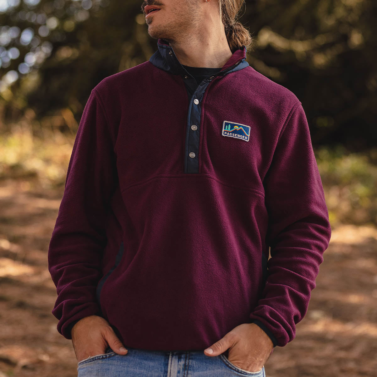 Adrift Recycled Polar Fleece - Windsor Wine