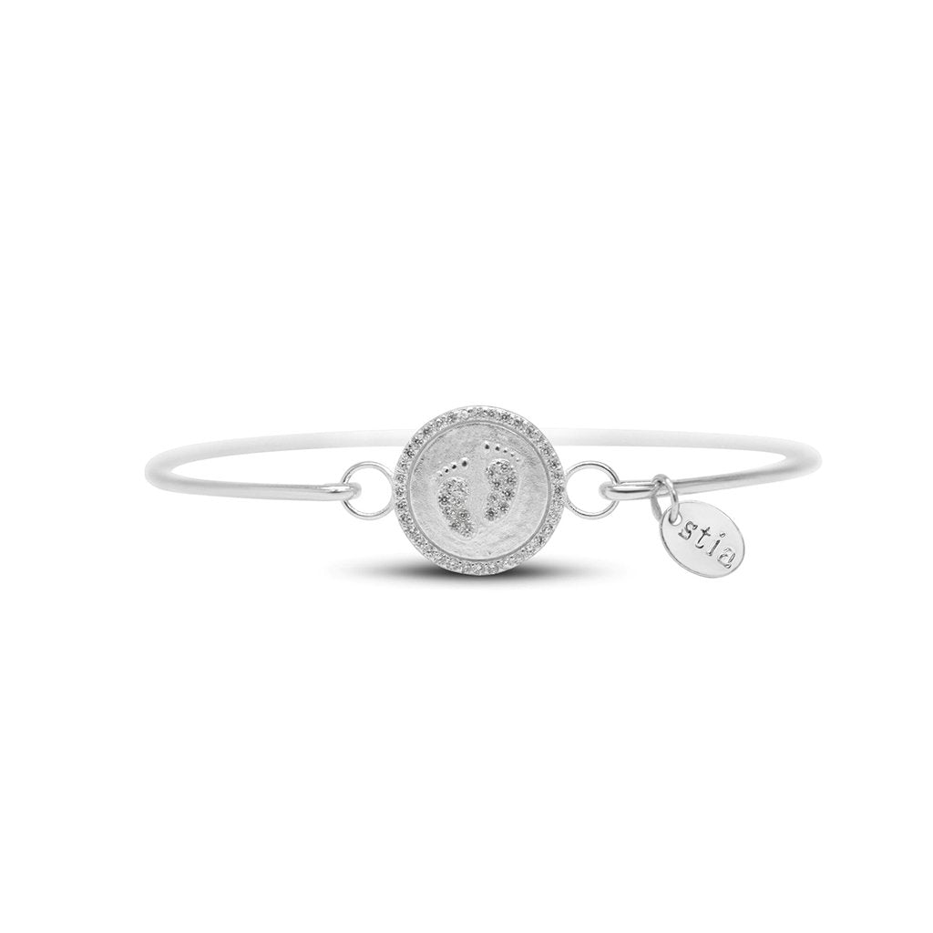 Stia  Pav谷 Icon Bracelet - Little Feet - Sterling Silver