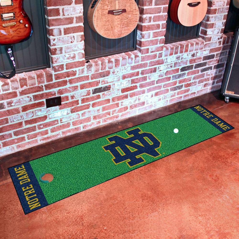 FANMATS NCAA Notre Dame 18 in. x 72 in. Putting Green Mat 22927