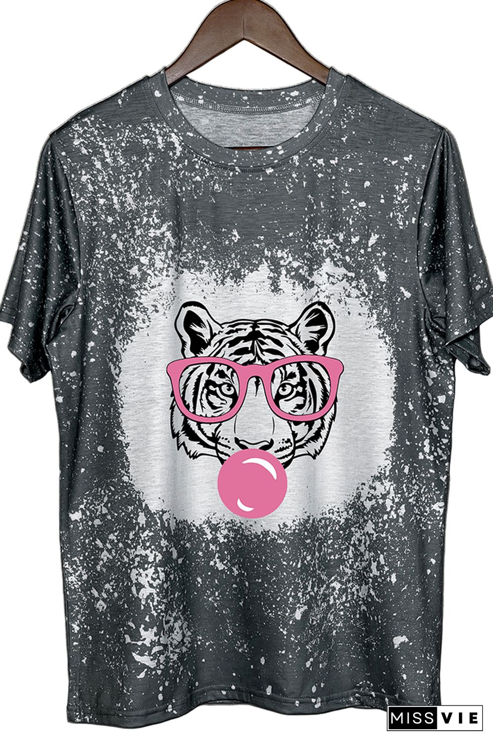 tiger with glasses bubble gum Graphic Tee Wholesale