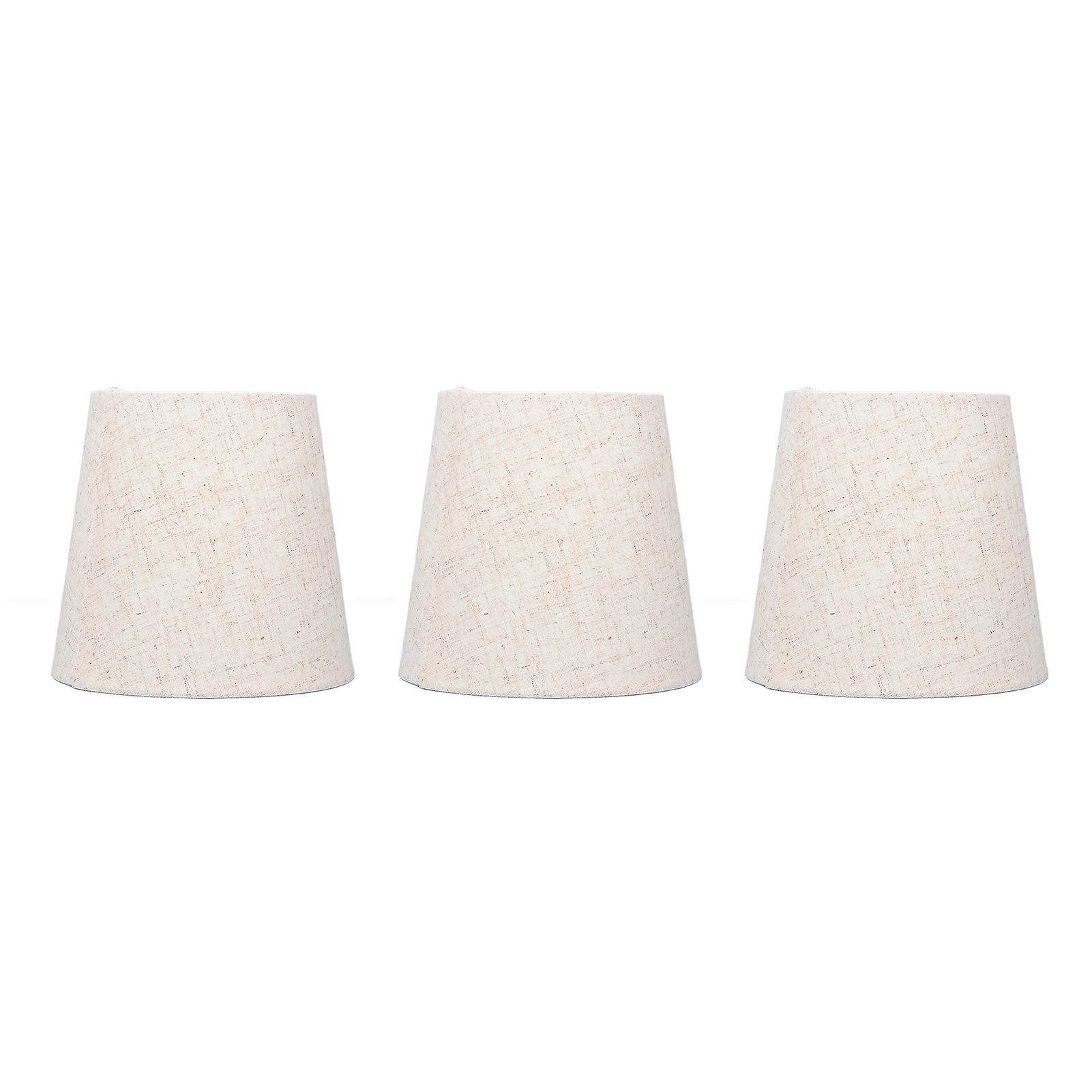 3pcs Linen Lampshade 5.9 X 5.5 X 4.3 Inch Modern Intervention Lampshade For Chandelier Candle Wall Lamp