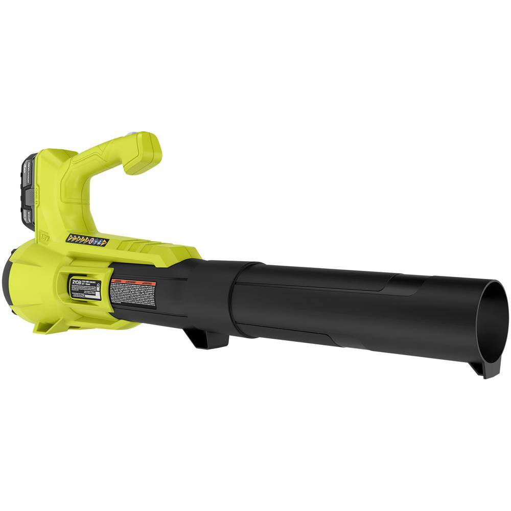 RYOBI ONE+ 18V 90 MPH 250 CFM Cordless Battery Leaf Blower with 4.0 Ah Battery and Charger P21110