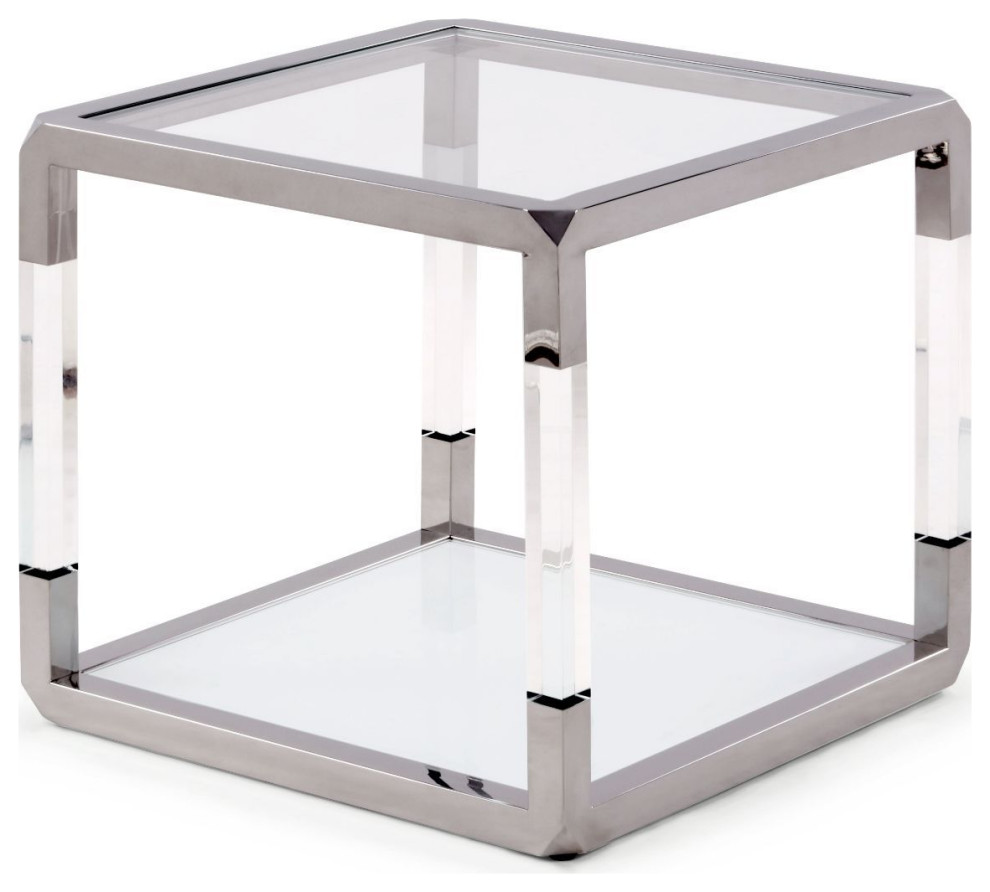 Modus Jasper 3PC Square Coffee  End  ampConsole Table in White   Contemporary   Coffee Table Sets   by AMOC  Houzz