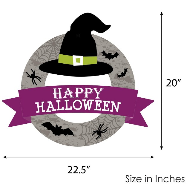 Big Dot Of Happiness Happy Halloween Outdoor Witch Party Decor Front Door Wreath