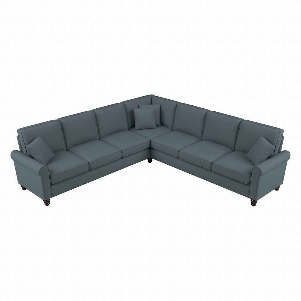 Hudson 111W L Shaped Sectional Couch by Bush Furniture