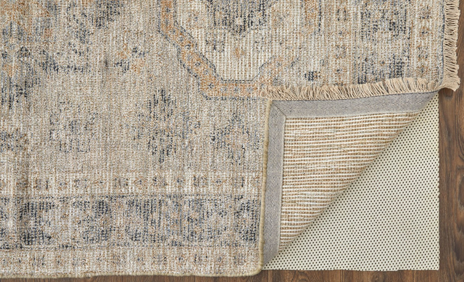 Ramey Hand Woven Tan and Gray Rug by BD Fine