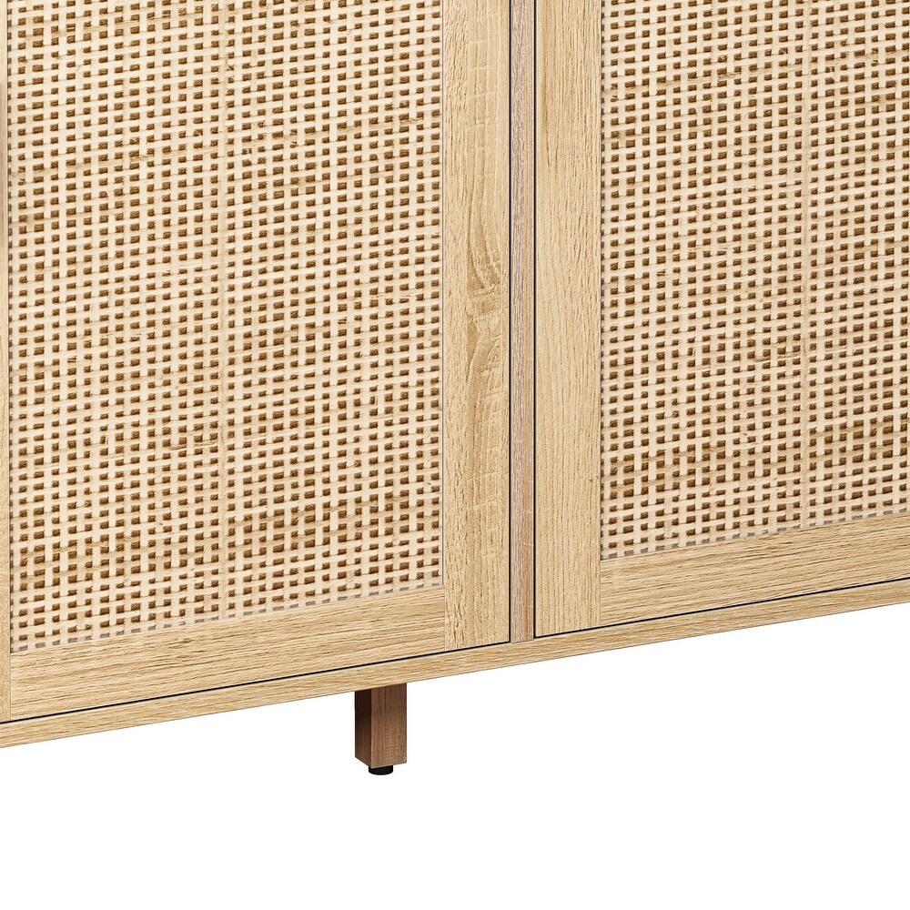 Elegant and Functional Rattan Decorative Storage Cabinet