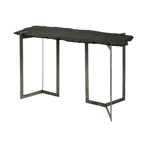 Shale I Black Slate Side Table