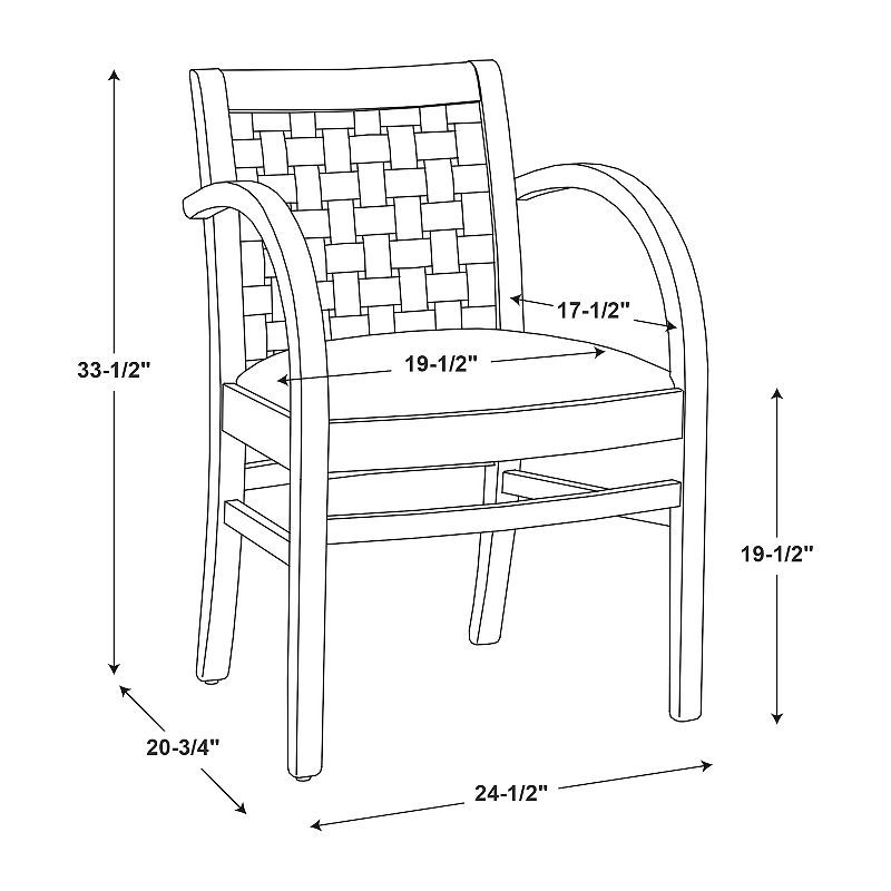 Linon Samantha Woven Arm Chair