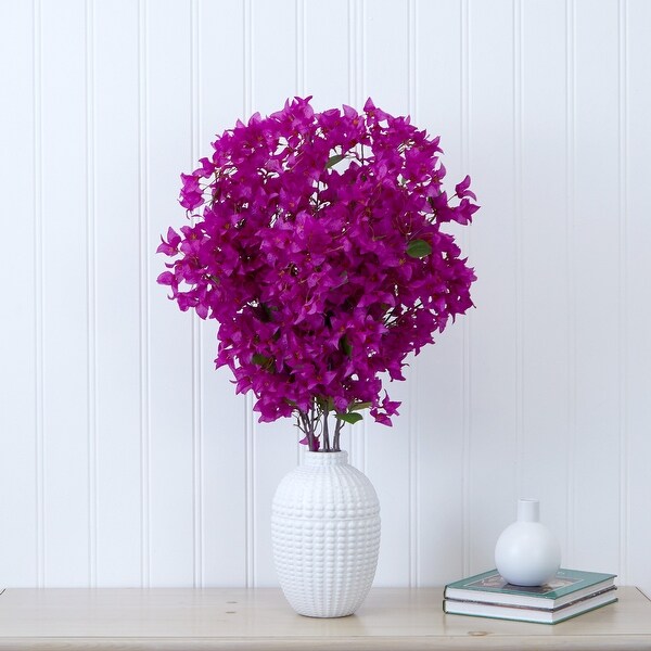 40 Artificial Purple Bougainvillea Arrangement with Vase