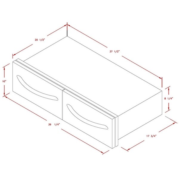 2 Drawer， Horizontal Bins