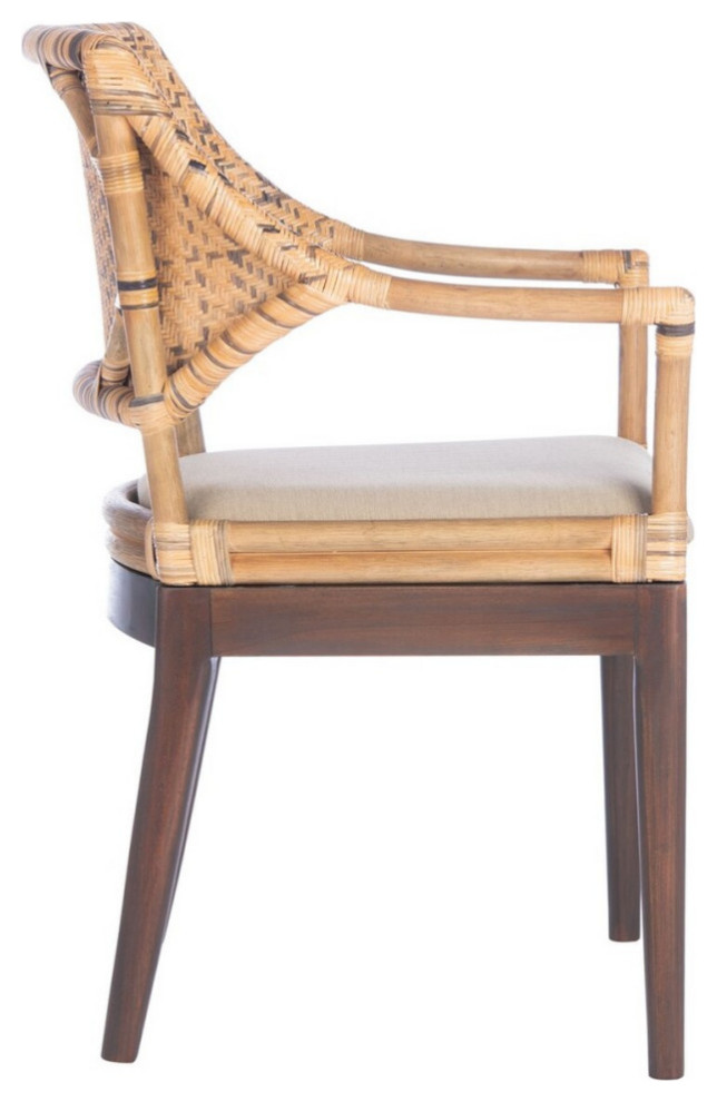 Rico Arm Chair Honey   Tropical   Armchairs And Accent Chairs   by AED Luxury Home Decor  Houzz