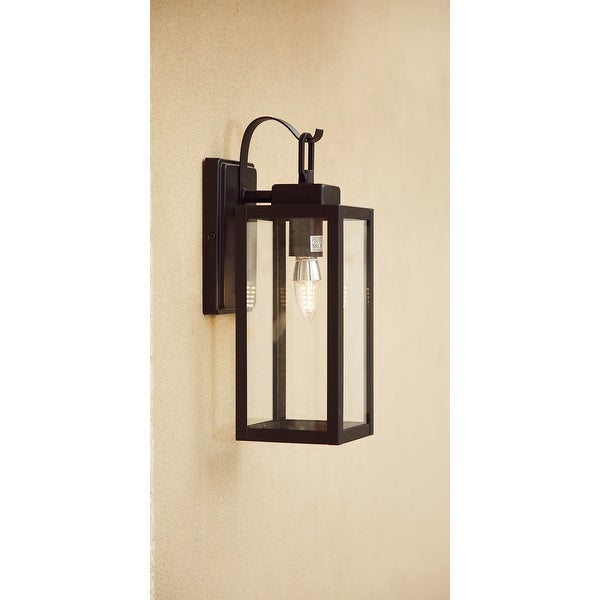 1-set Modern Black Outdoor Wall Light Square Glass Sconce Shopping - The Best Deals on Outdoor Wall Lanterns | 39367999