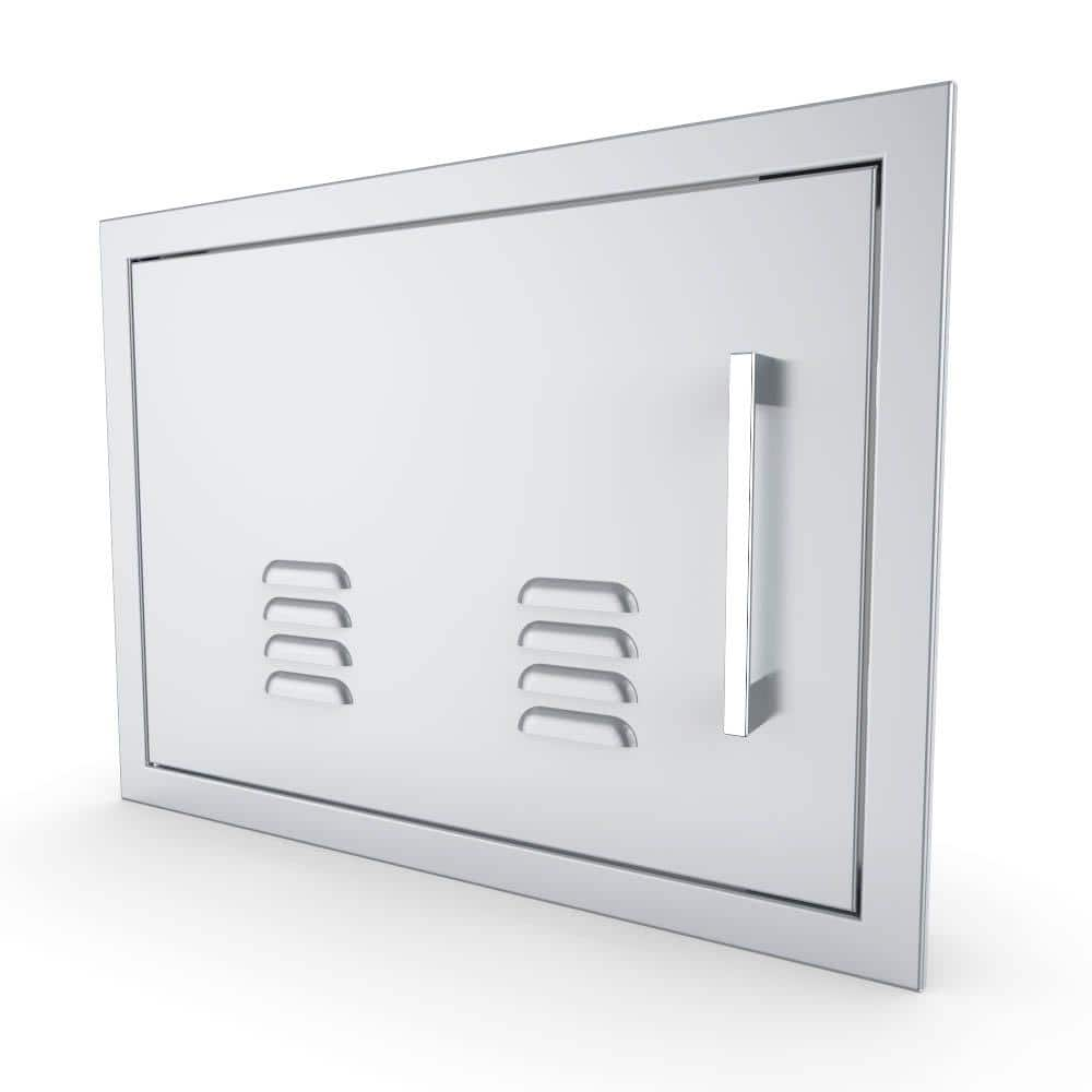 Sunstone Signature Series 23 in. x 17 in. 304 Stainless Steel Left Swing Horizontal Vented Door BA-VDHL1420