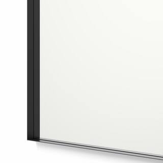 better bevel 24 in. x 36 in. Metal Framed Rectangular Bathroom Vanity Mirror in Black 20008