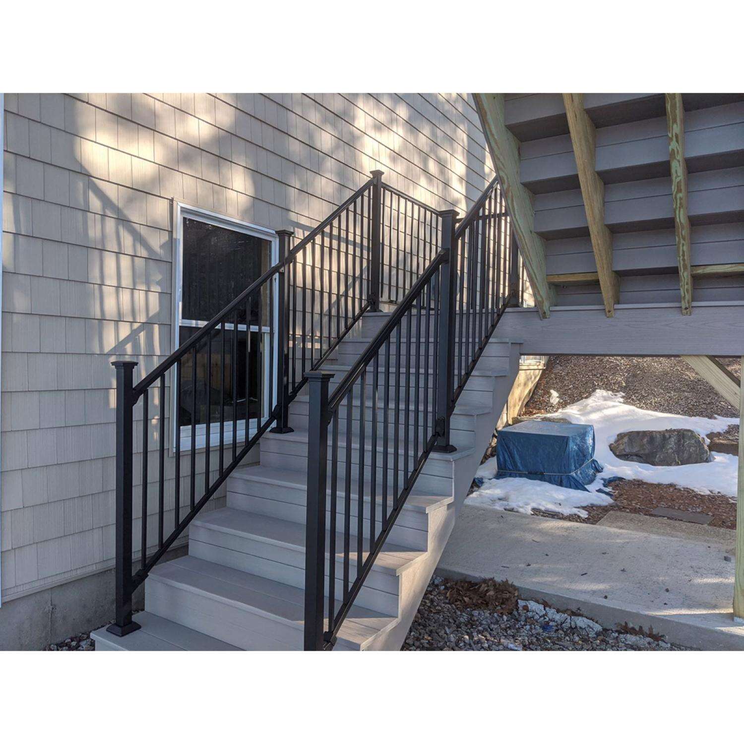 Fe26 Steel Traditional 34 in. H X 1 in. W X 96 in. L Steel Stair Rail Panel