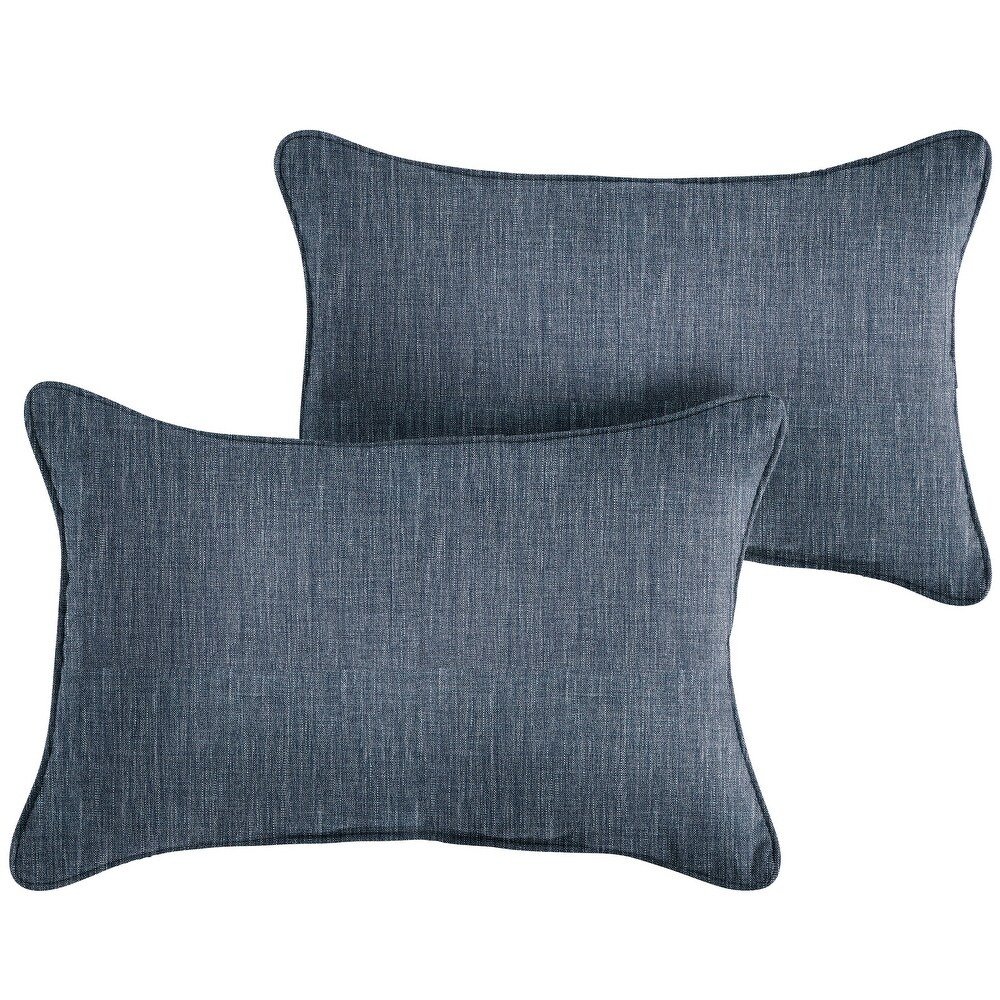 Sorra Home Corded Linen Texture Pillows (Set of 2)