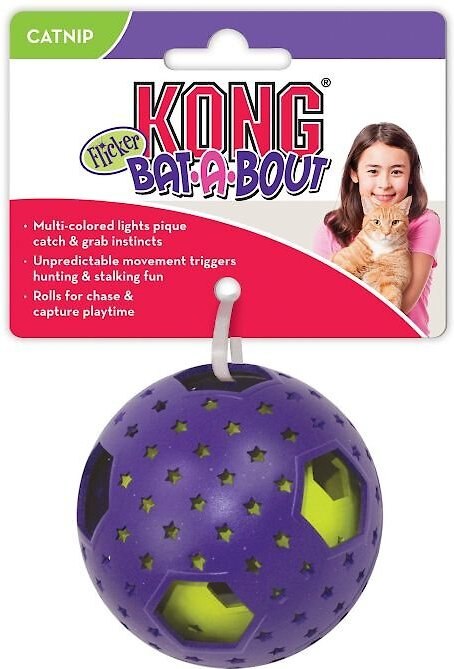 KONG Bat-A-Bout Flicker Disco Cat Toy