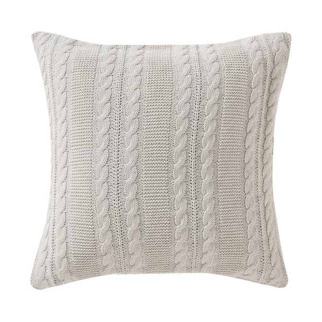 Square Dublin Throw Pillow Ivory Vcny