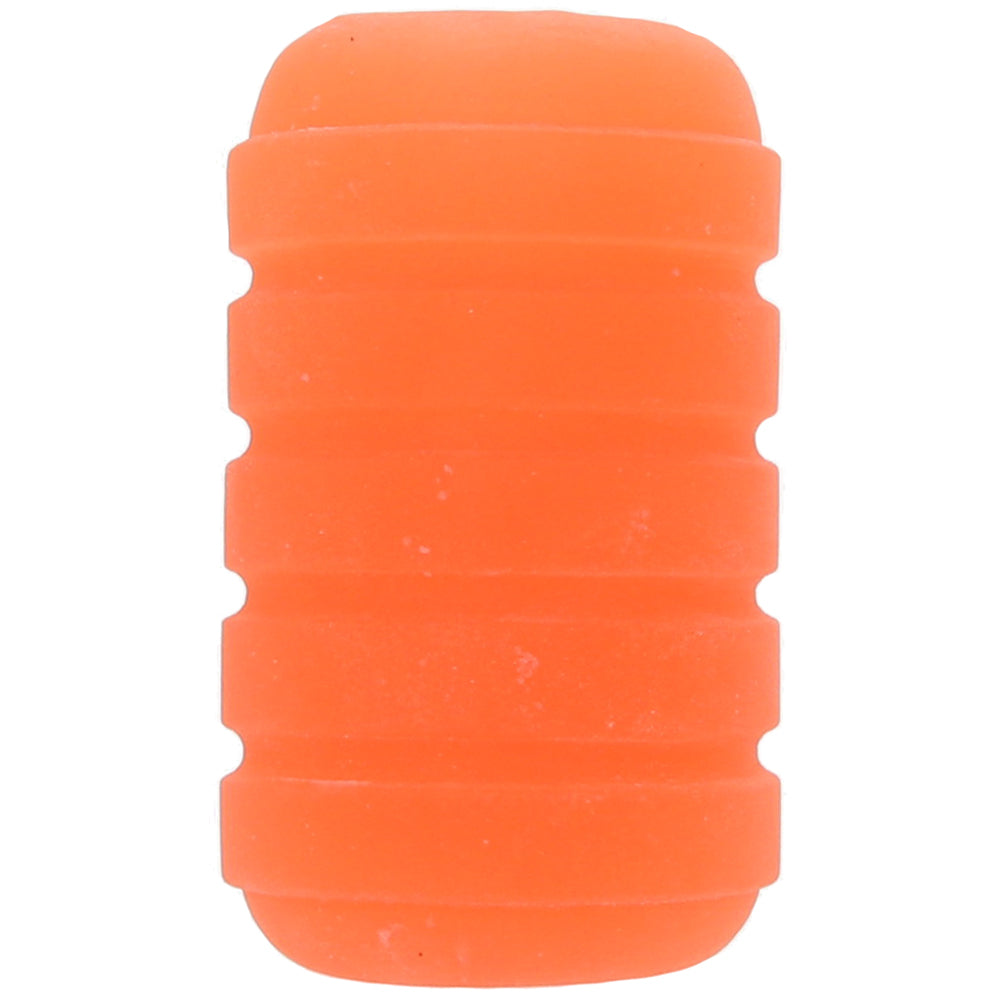 Pop Sock Ribbed Pocket Stroker in Orange