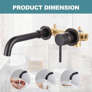 IVIGA Modern Single-Handle Wall Mounted Bathroom Faucet in Oil Rubbed Bronze VBB01RB