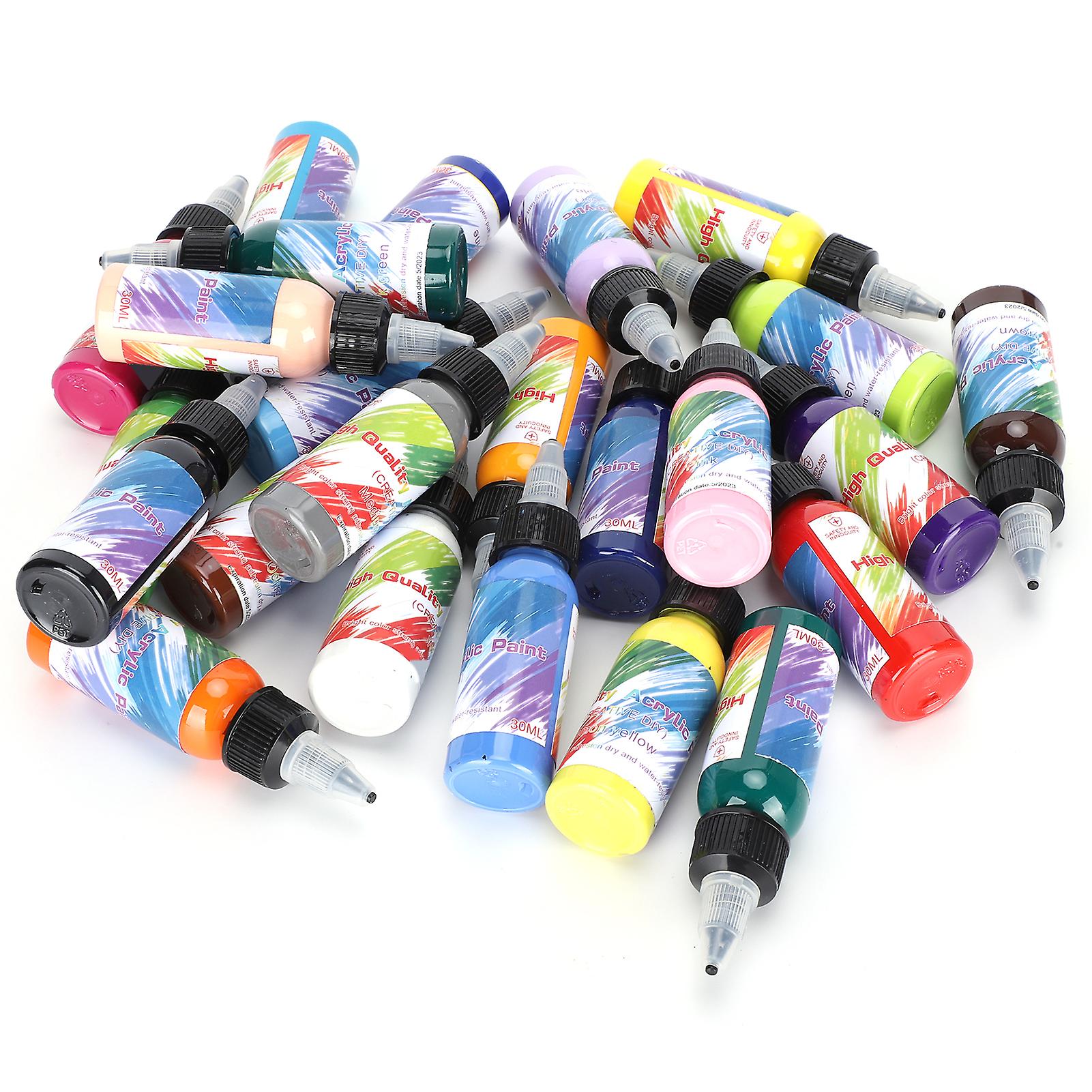 Acrylic Paint Set Waterproof Colorful Painting Pigment Fast Dry Handpaint Drawing Supplies 30ml