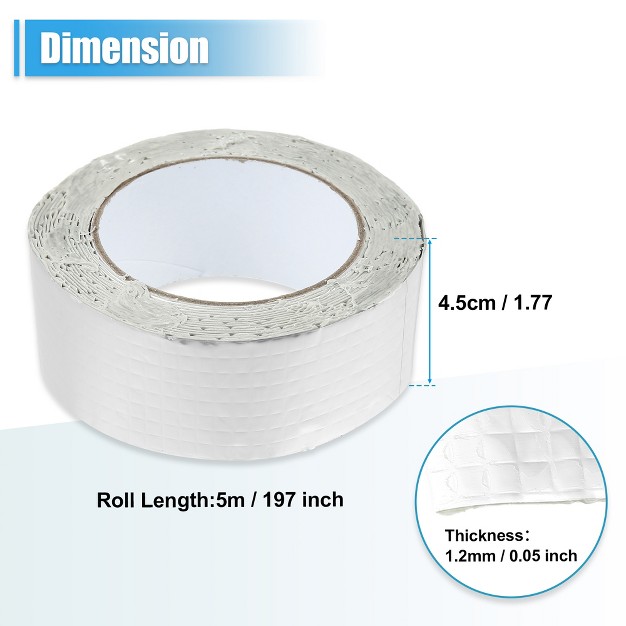 Unique Bargains Waterproof Tape For Rv Cars Boats Pipe Window Metal Water Leaking Aluminum Foil Butyl Tape Silver Tone 2 Pcs