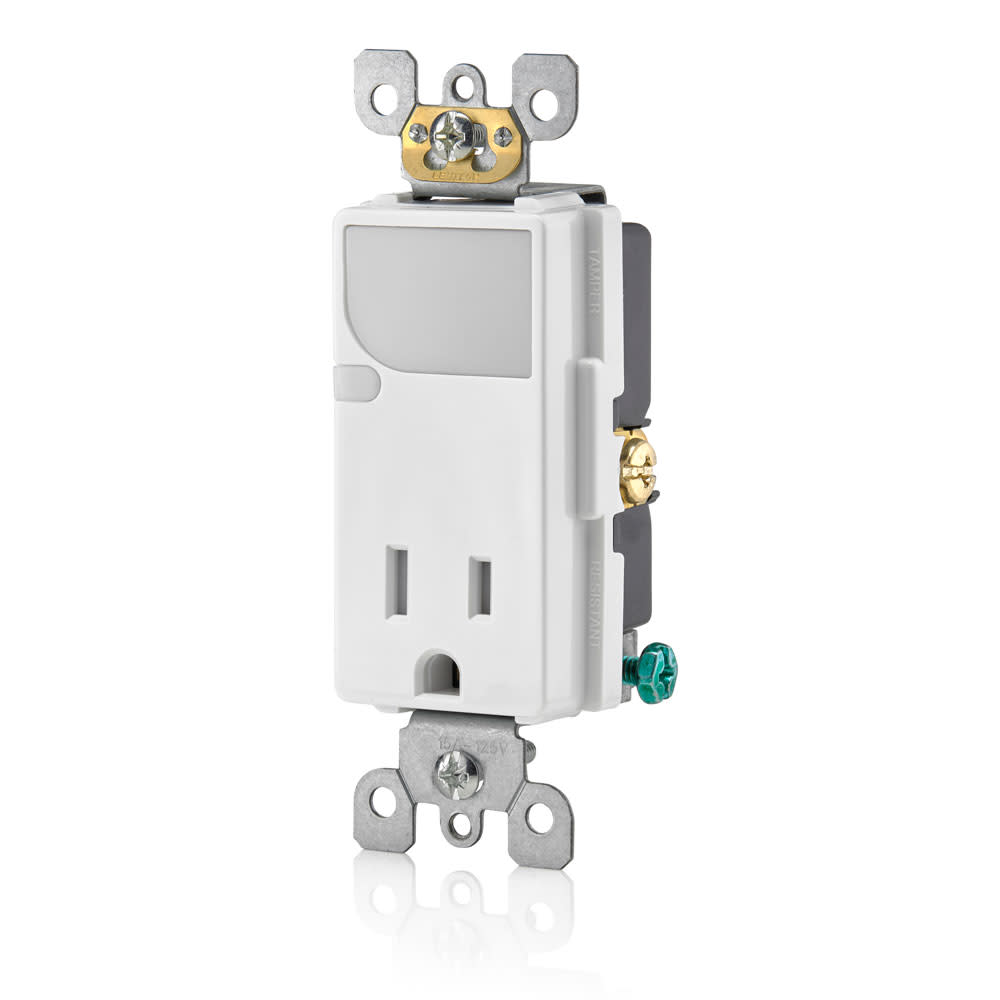 Leviton 15A 125VAC White Combination Decora Receptacle/Outlet