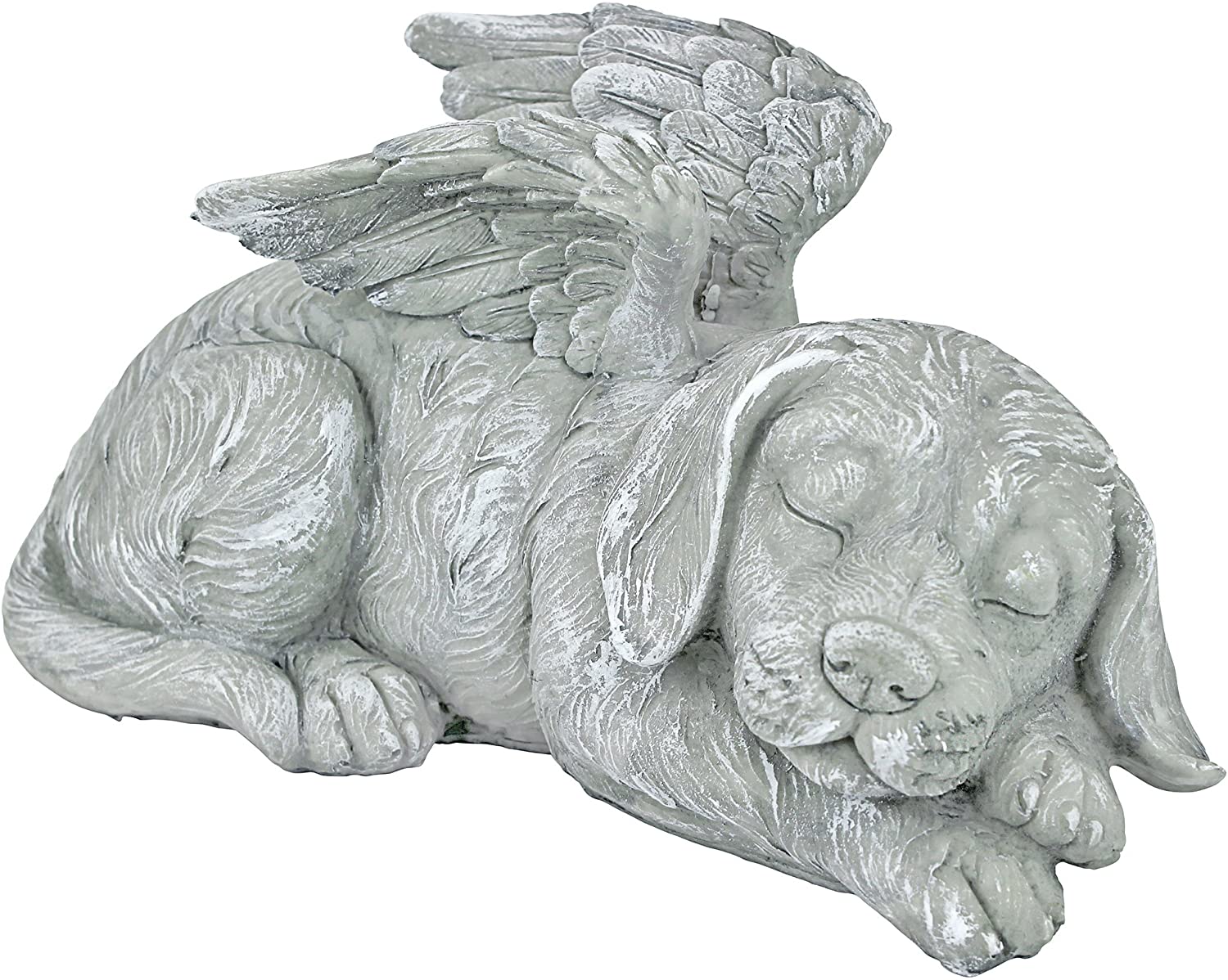 Design Toscano Lawn and Garden Outdoor Decor Stone Dog Memorial Angel Pet Statue