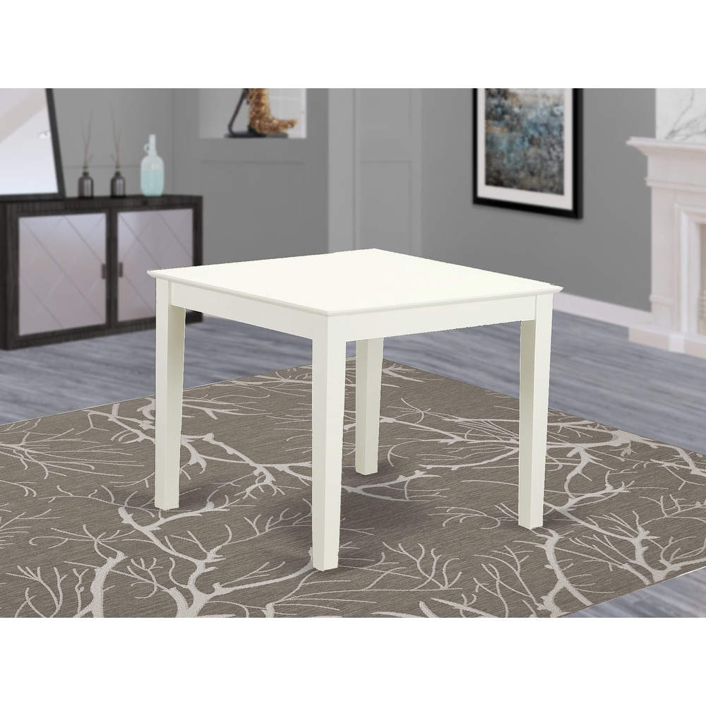 East West Furniture Oxford Square Kitchen Dining Table for Small Spaces (Finish Color Options)