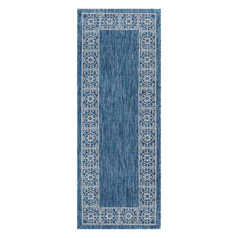 KHL Rugs Veranda Varrock Medallion Framed Indoor Outdoor Rug