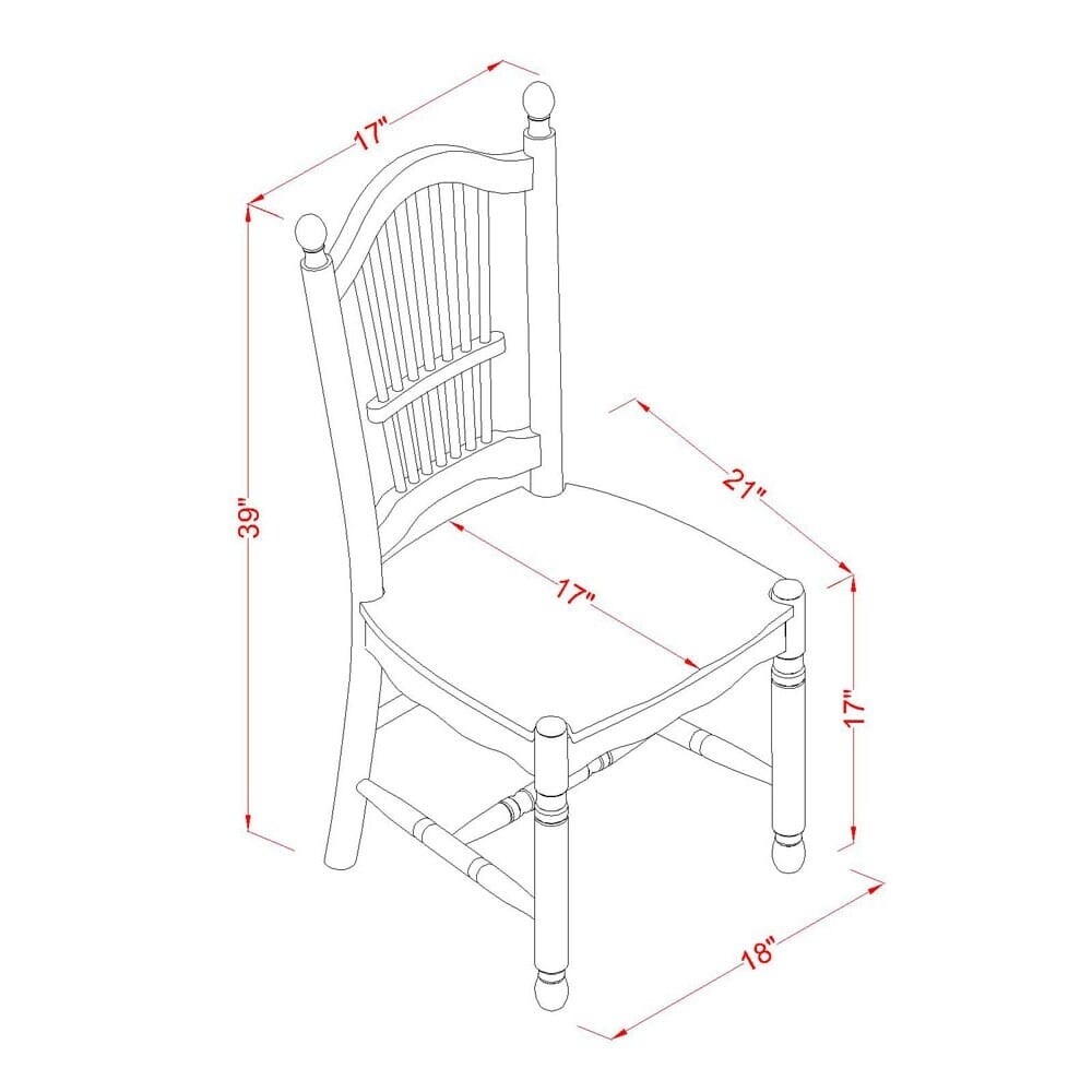 East West Furniture Dining Set Includes a Rectangle Dining Table and 4 Kitchen Chairs  Buttermilk   Cherry