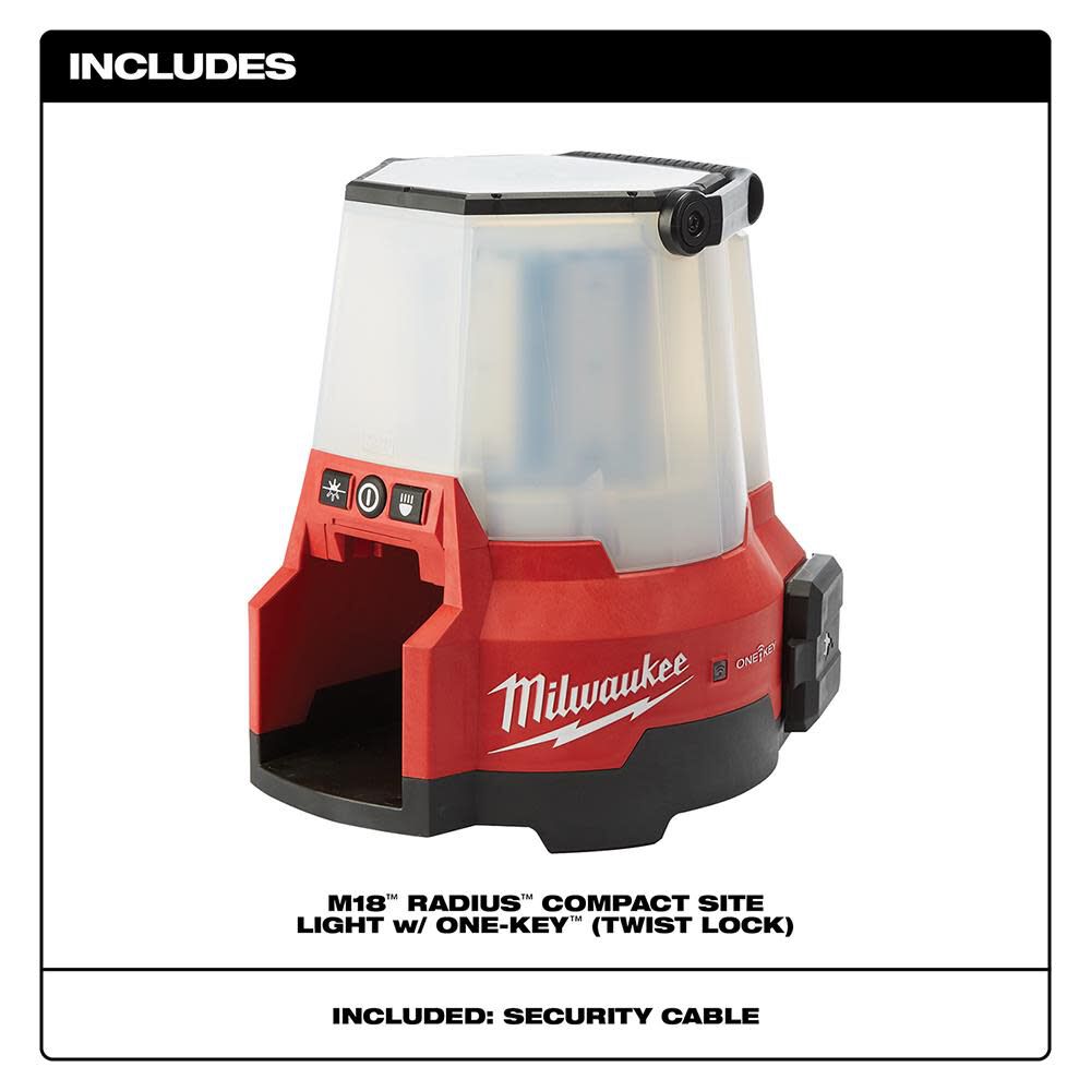 Milwaukee M18 RADIUS CPT Site Light with One-Key (Twist lock) 2147-20 from Milwaukee