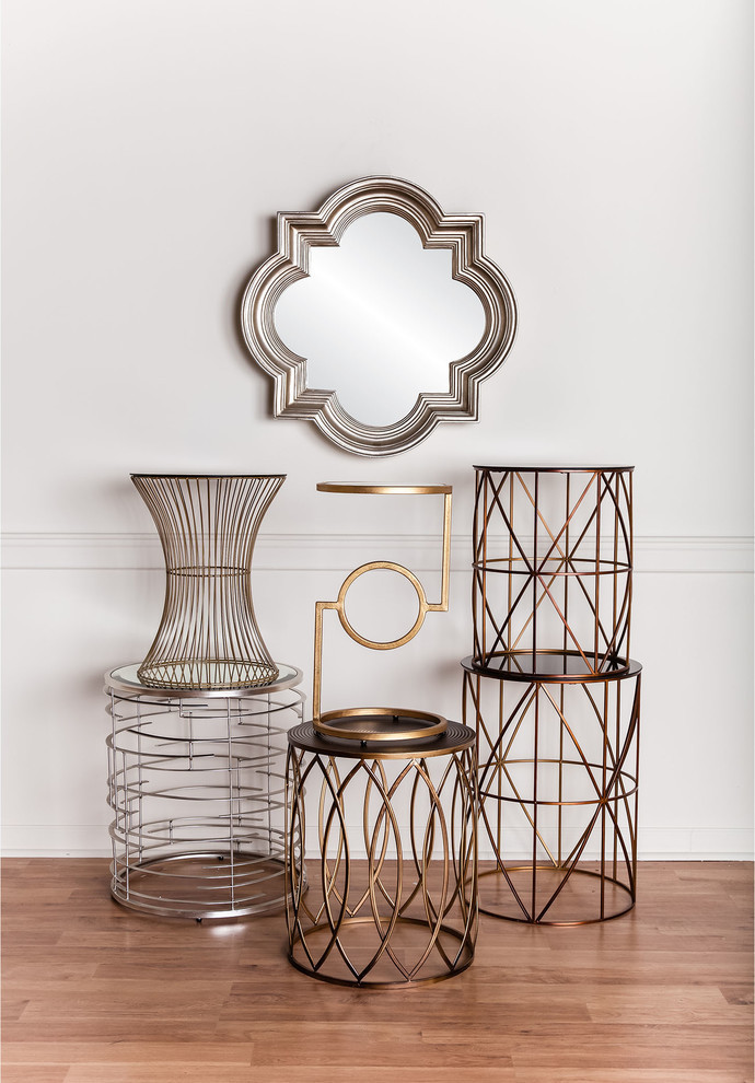 Sutton Accent Table  Gold Leaf   Contemporary   Side Tables And End Tables   by Lighting Front  Houzz