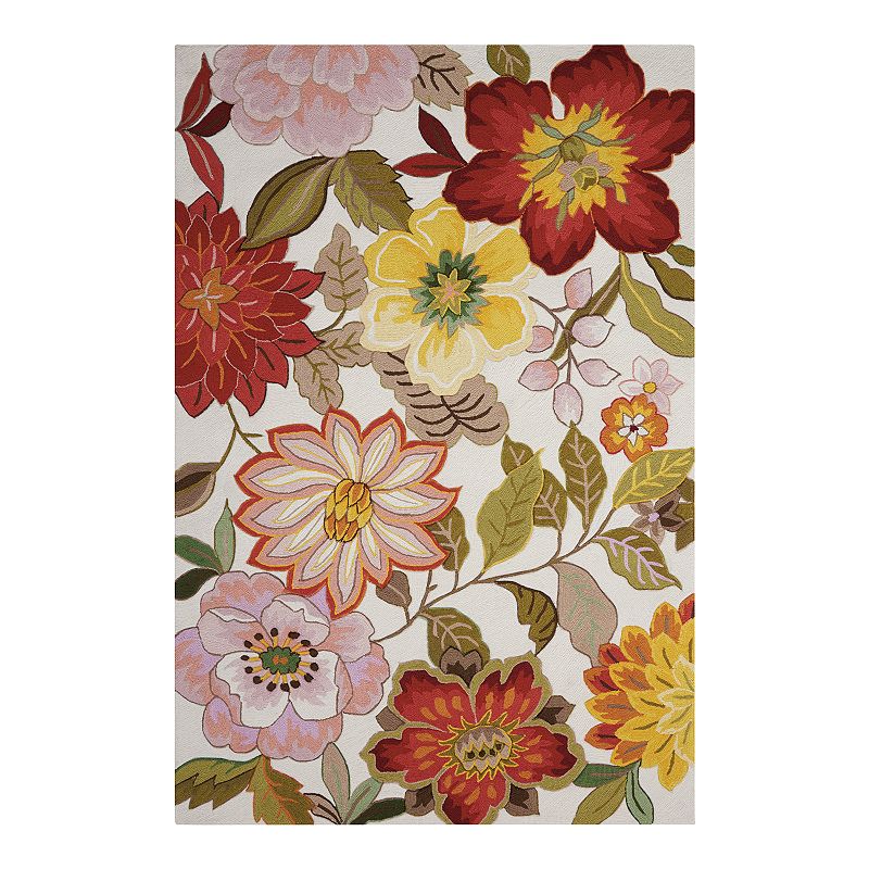 Nourison Fantasy Modern Borderless Floral Rug