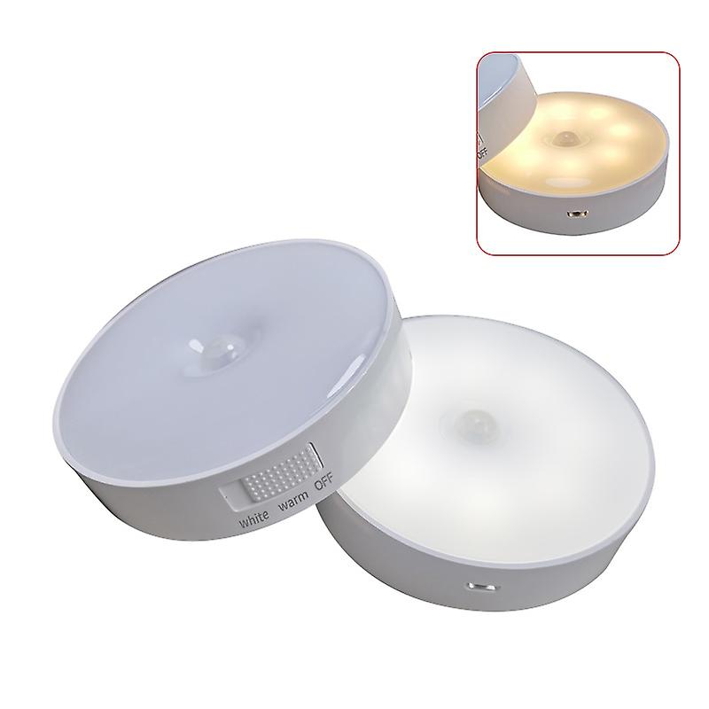 1pc Motion Sensor Led Light Usb Charging Night Light Kitchen Cabinet Wardrobe Lamp Staircase Light Home Supplies