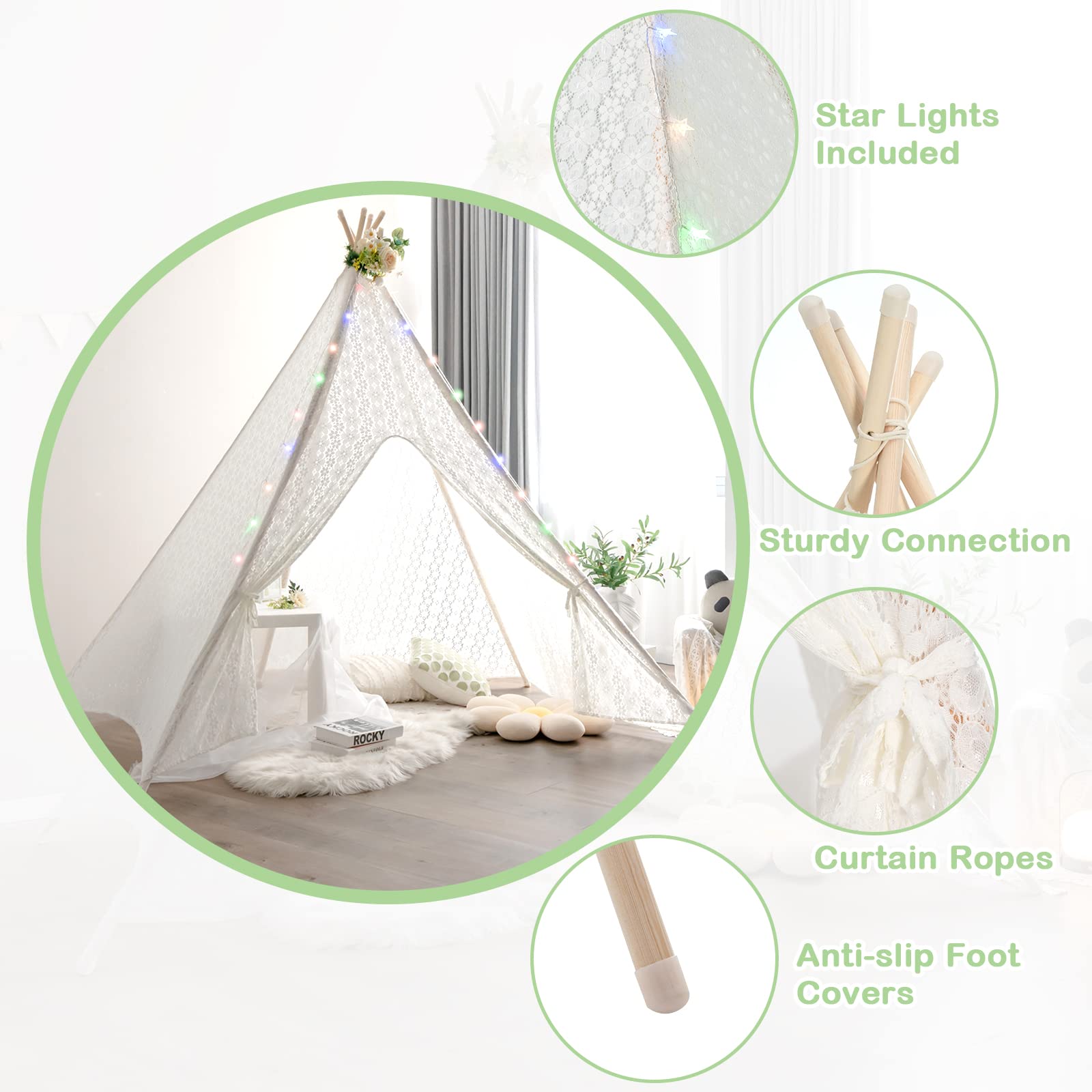 Costzon Teepee Tent for Adults, 85