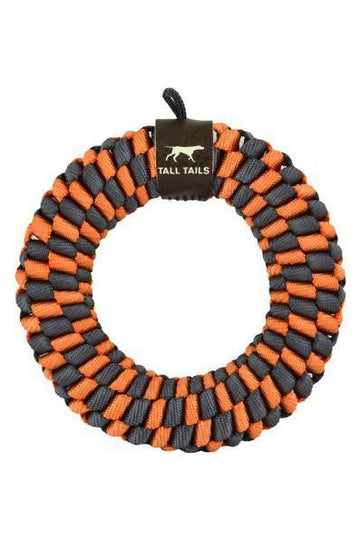 Tall Tails Braided Ring Orange Dog Toy