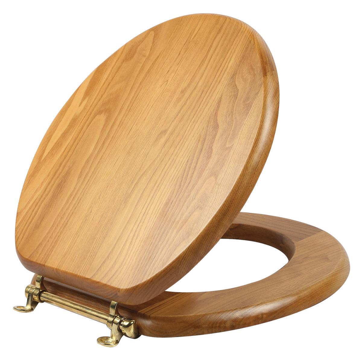 Design House Dalton Round Toilet Seat in Honey Oak