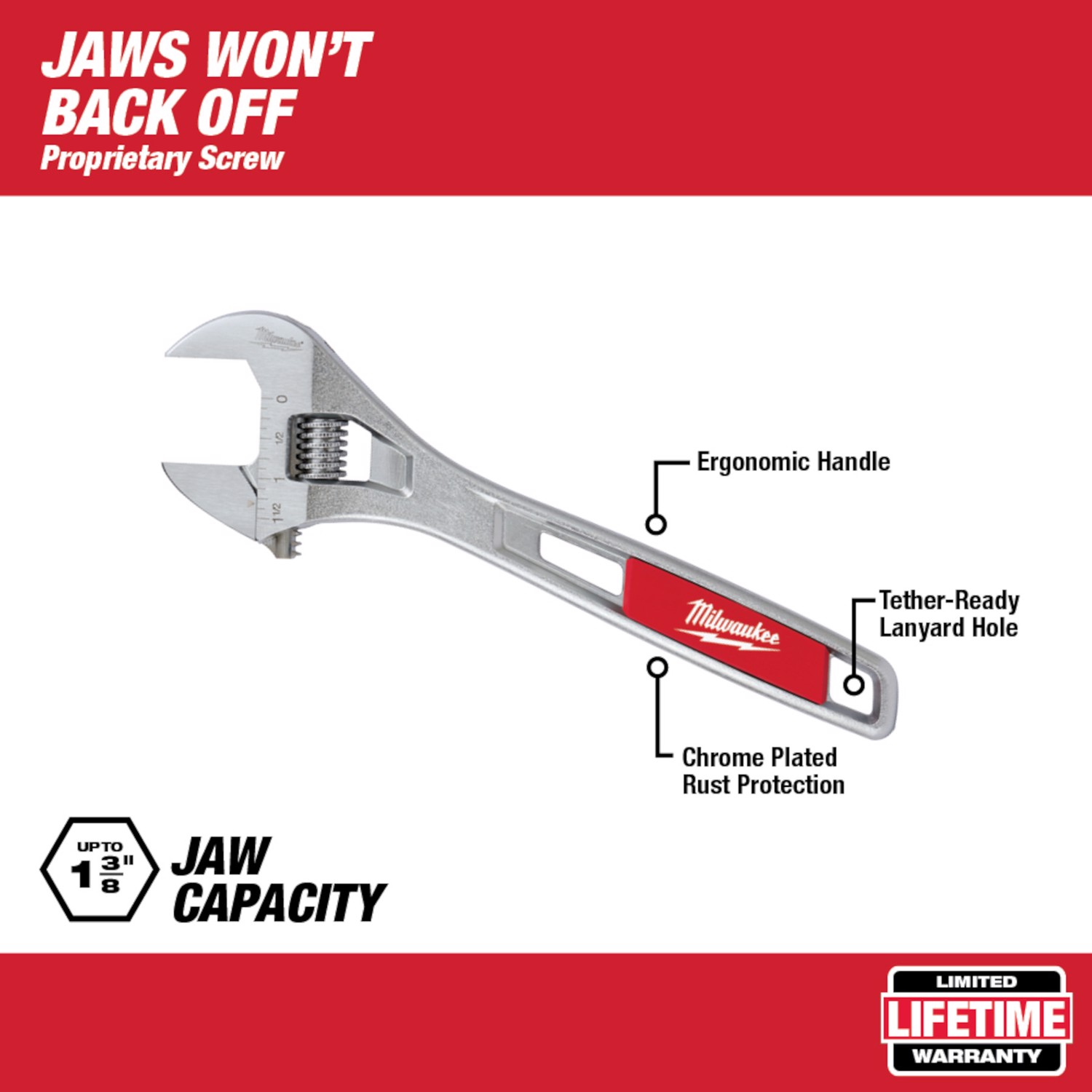 MW SAE Adjustable Wrench 10 in. L 1 pc