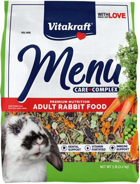 Vitakraft Menu Alfalfa Pellets Blend Vitamin and Mineral Fortified Premium Rabbit Food， 5-lb bag