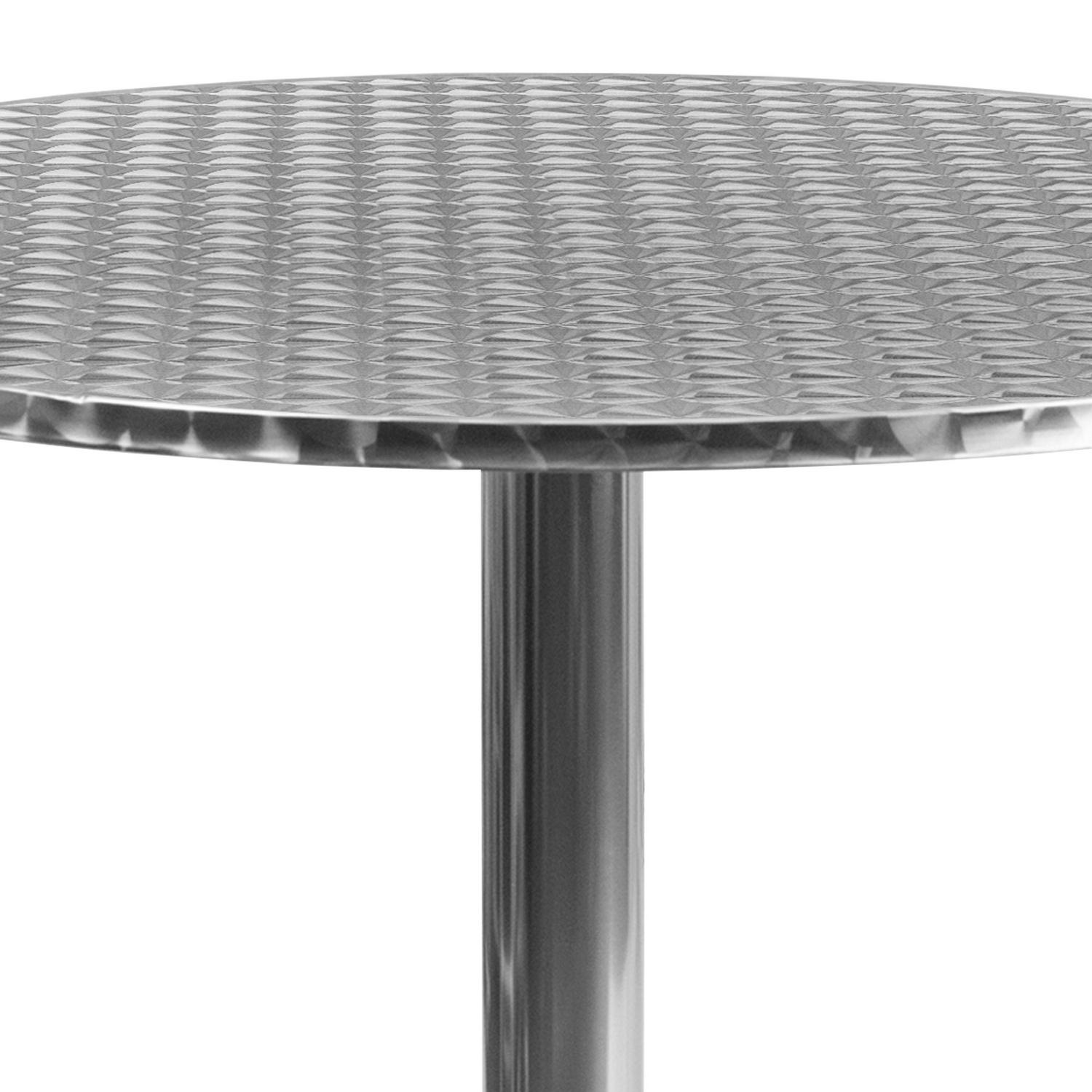 Flash Furniture Mellie 31.5and#8221; Round Aluminum Indoor-Outdoor Table with Base